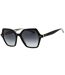 Lunettes De Soleil Motif/style Hexagone Femme Taille Unique Noir Brillant Gris Tommy Hilfiger-1