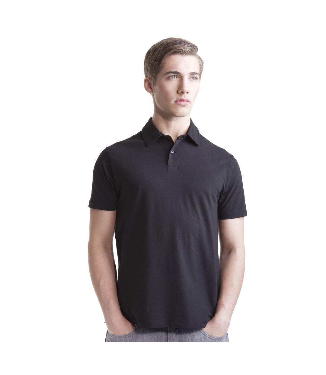 Skinni Fit - Polo à manches courtes - Homme (Noir) - UTRW1398