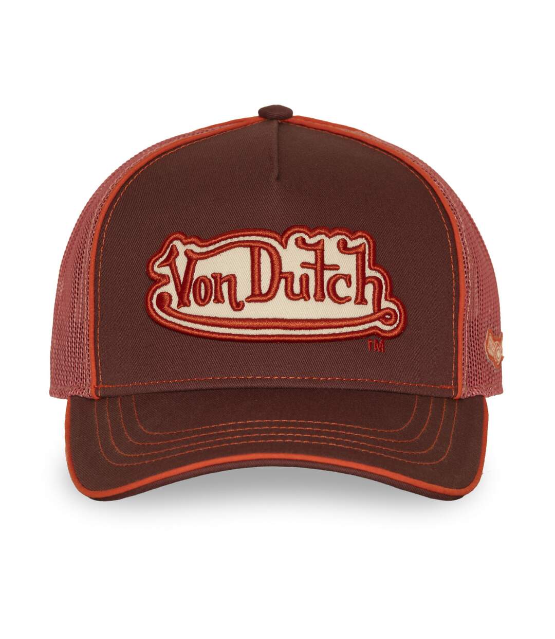 Casquette baseball avec filet et écusson brodé Corail Vondutch-2
