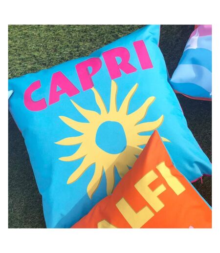 Capri outdoor cushion cover 43cm x 43cm capri blue/pink/yellow Furn