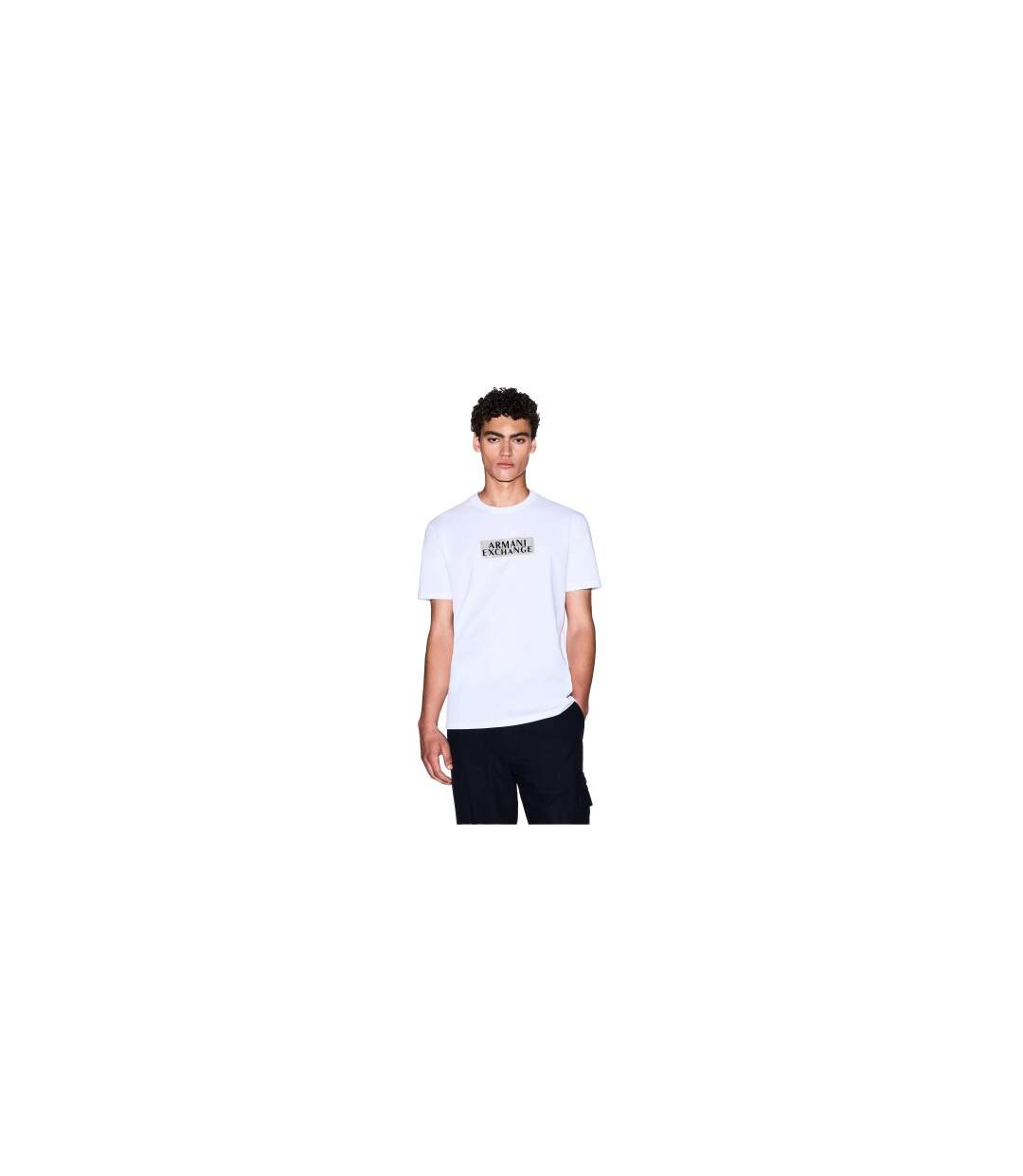 T-shirt Motif/style Logo Homme Blanc Jaune Or Armani Exchange-2