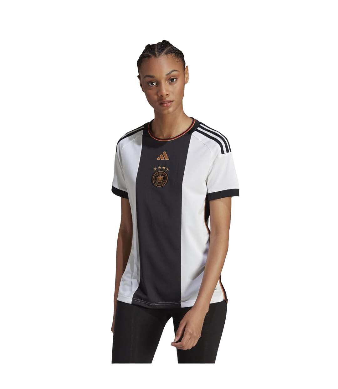 T-shirt Motif/style Allemagne Afc Femme Blanc Adidas-1