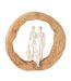 Statue Déco en Bois Famille 29cm Naturel-1