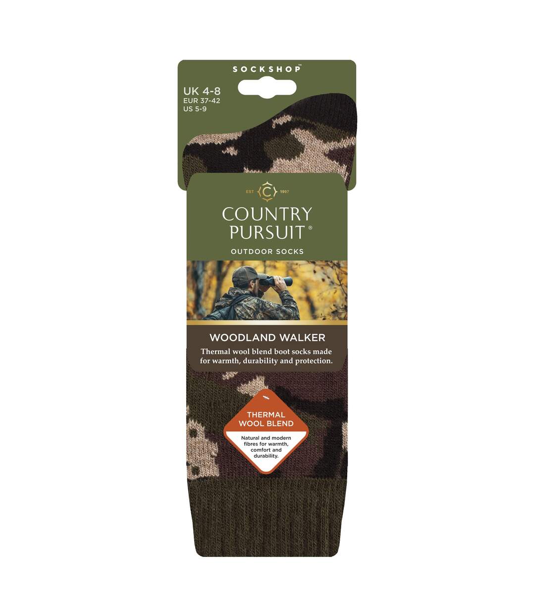 C Country Pursuit - Chaussettes Unisexe Laine Thermique | Randonnée-2