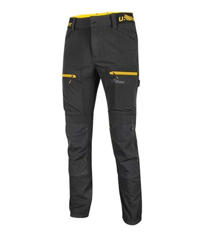 Pantalon de travail - Homme - UPFU281 - noir carbon et jaune