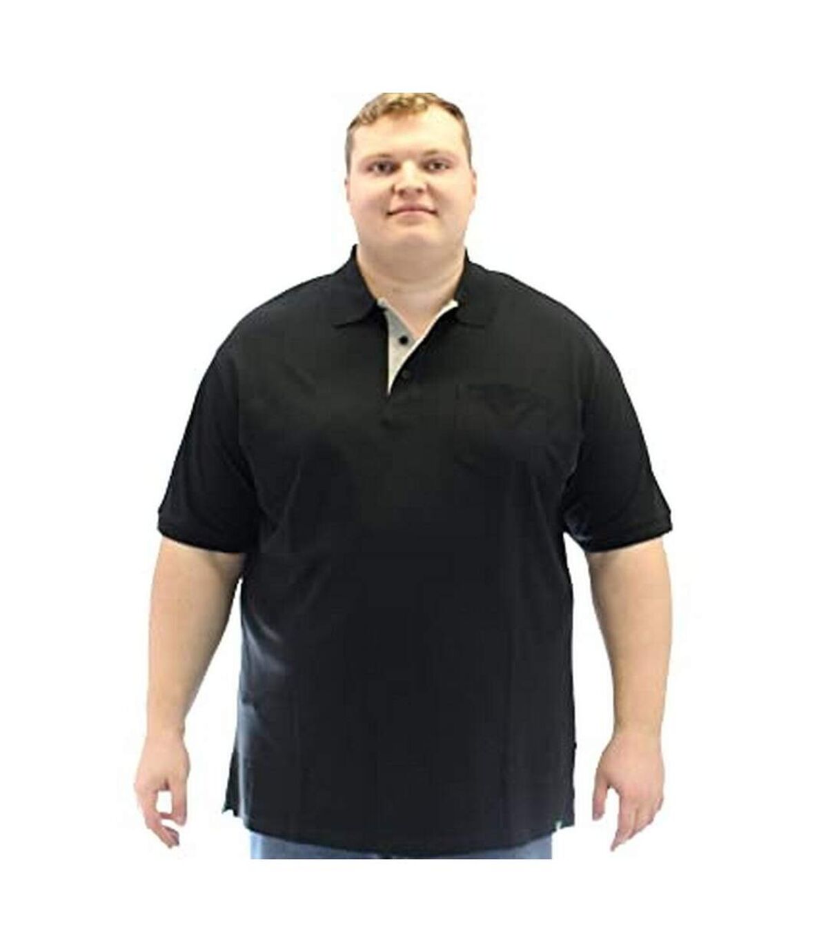 Duke Mens Grant Chest Pocket Pique Polo Shirt (Black)