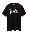 Barbie Womens/Ladies Oversized T-Shirt (Black/Pink)