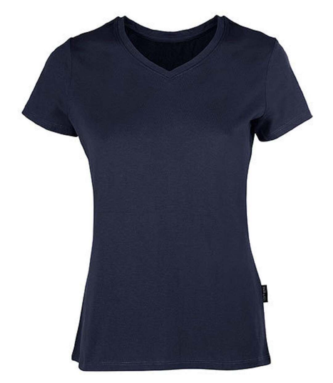 T-shirt manches courtes col V - Femme - HRM202 - bleu marine