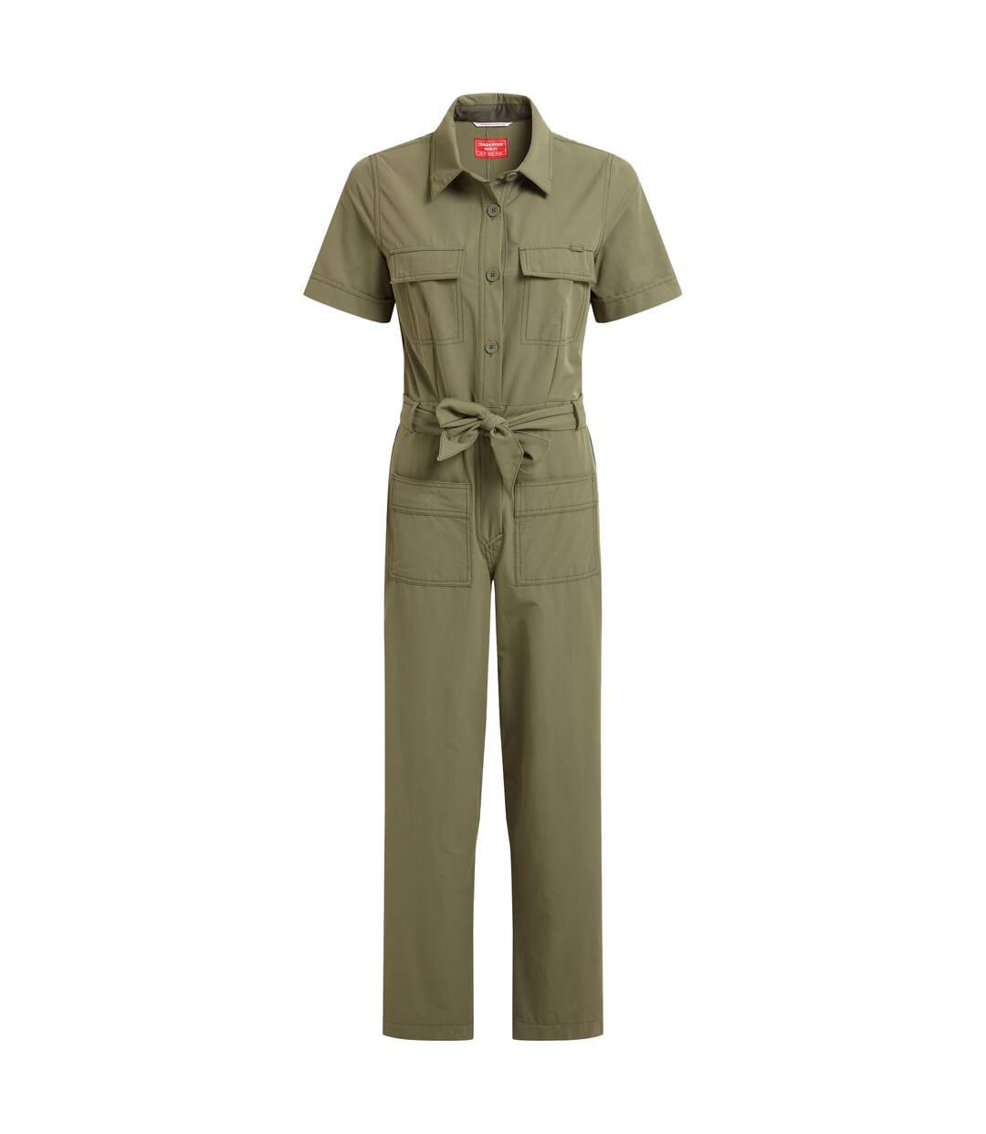 Combinaison Unie Cintrée Style Chemise Femme Vert Kaki Craghoppers-2