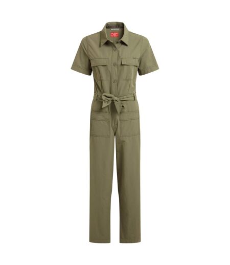 Combinaison Unie Cintrée Style Chemise Femme Vert Kaki Craghoppers