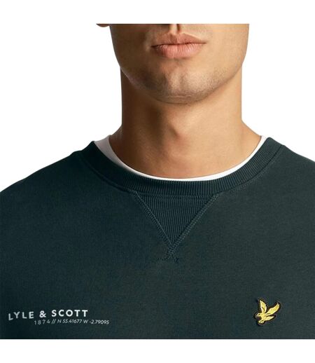Mens Ordinate Logo Cotton Sweatshirt Green Lyle & Scott
