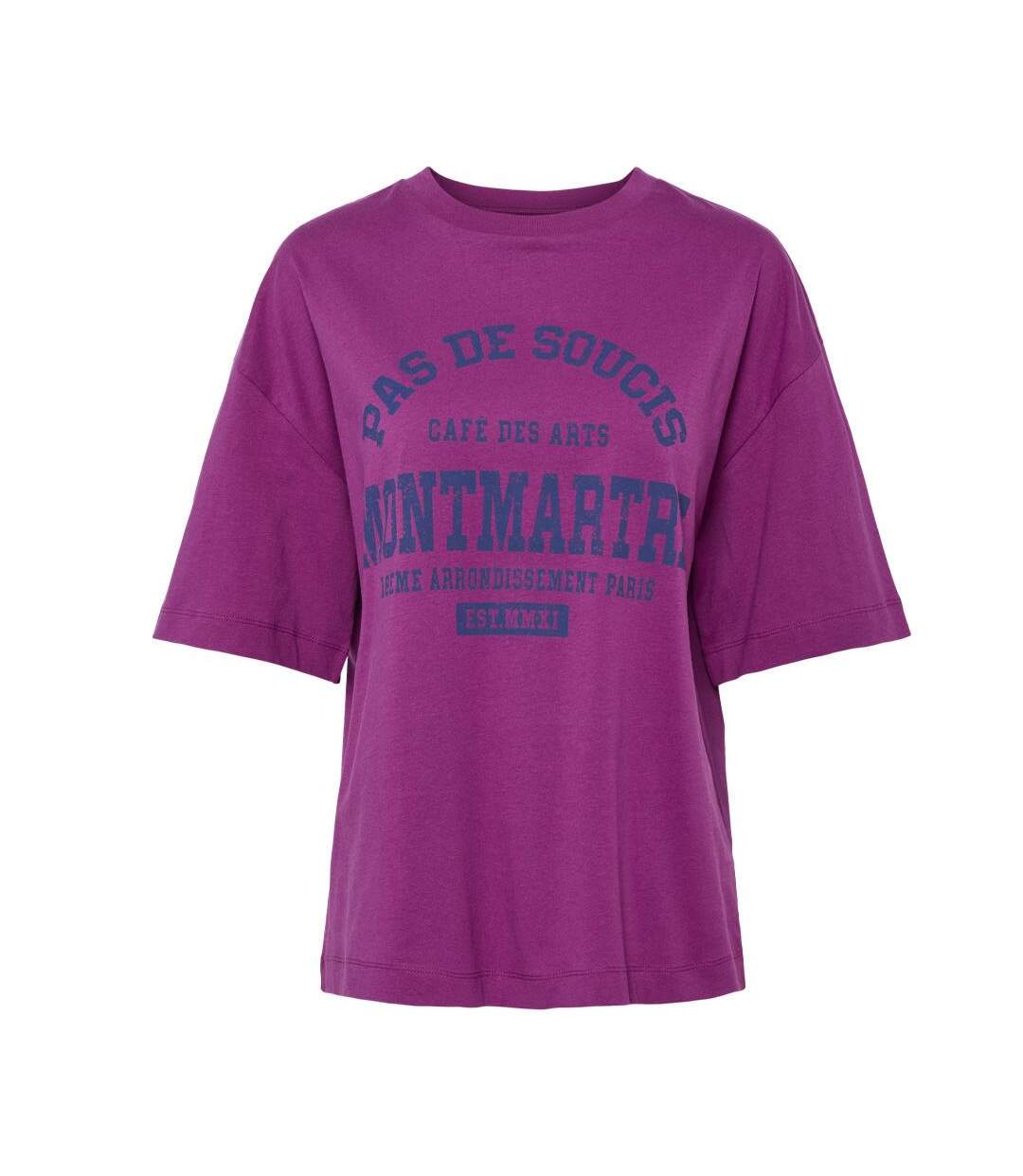 T-shirt violet femme pieces maude-1