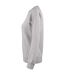 Womens/ladies Premium Organic Cotton Sweatshirt Grey Melange Clique-3