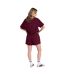Womens/ladies Cora Travel Shorts Burgundy Animal-4