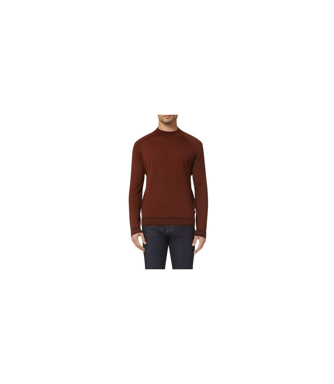 Sweat Manches Raglan Homme Marron Boss-1
