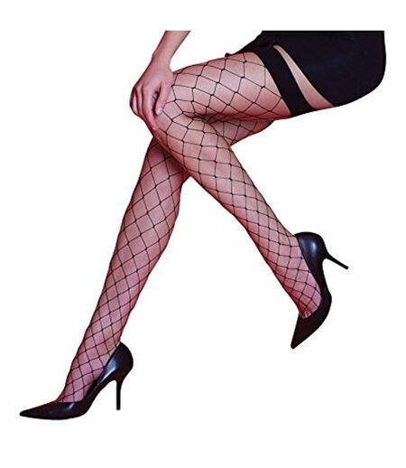 Silky Scarlet - Bas résilles pour porte-jarretelles (1 paire) - Femme (Noir) - UTLW221