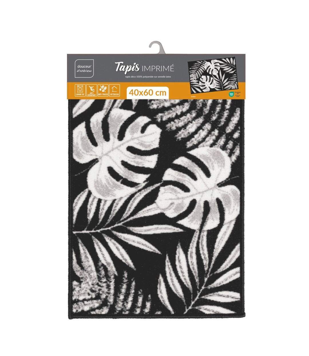 Tapis Imprimé Amber 40x60cm Noir-5