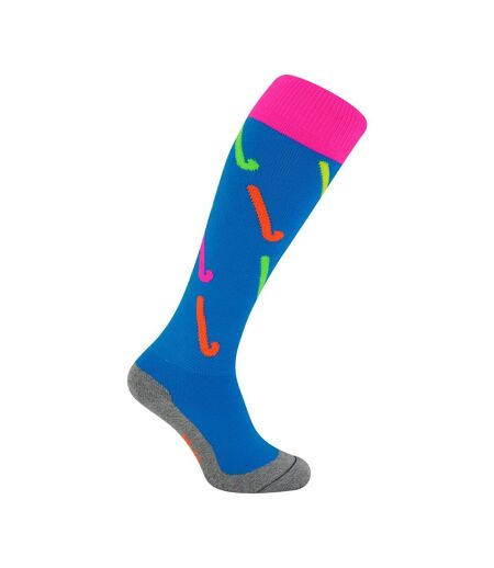1 Pack Adults Knee High Hockey Socks with Hockey Stick Designs