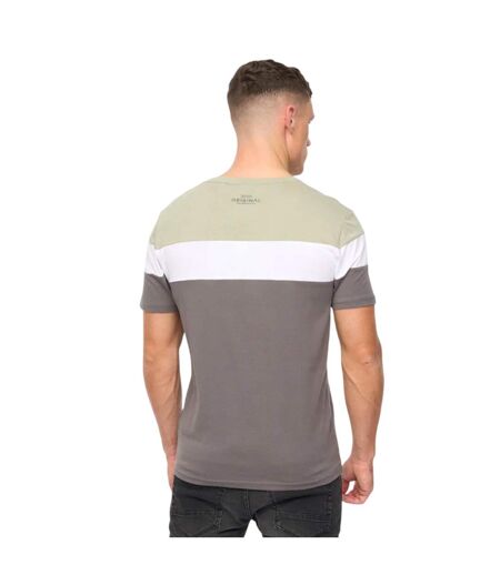 T-shirt Pattermay Homme Vert Kaki Clair Crosshatch