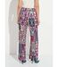 Pantalon large taille élastiquée satin imprimé-2