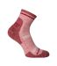 Pack Of 2  Womens/ladies Crew Socks  Grey Pink Skechers-3