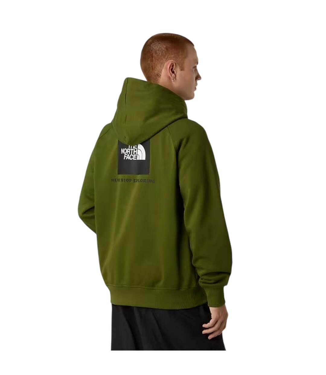 Mens Never Stop Exploring Cotton Pullover Hoodie Woodland Green The North Face-4