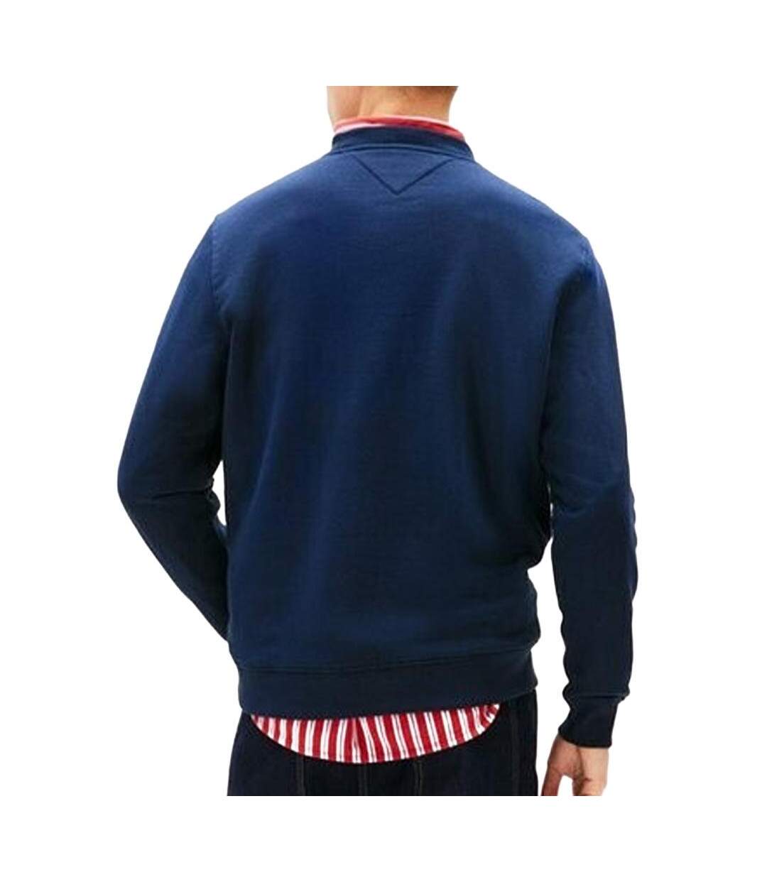 Sweat marine foncé homme tommy hilfiger linear crew-2