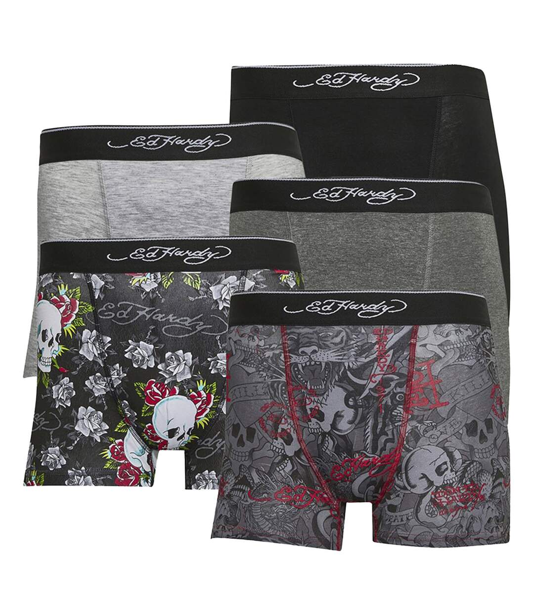 5 Pack Mens Cotton Rich Stretch Boxers with Elastic Waistband Underwear-1