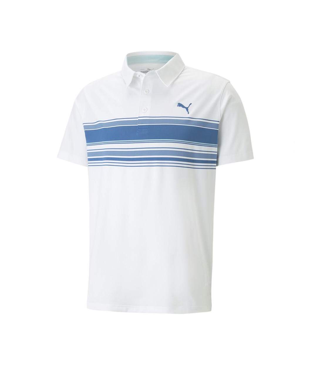 Polo blanc/bleu homme puma grind-1