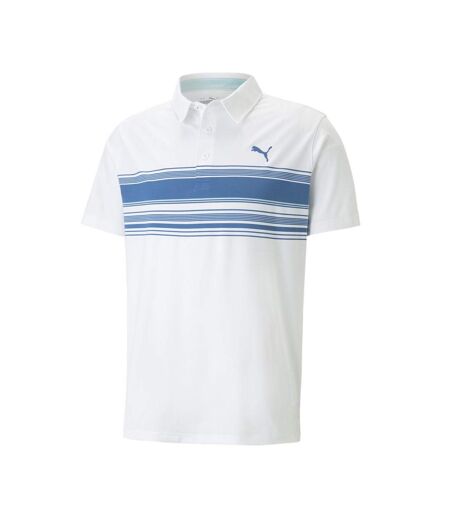 Polo blanc/bleu homme puma grind