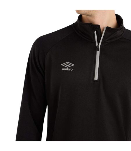 Mens sportswear quarter zip sweatshirt black Umbro