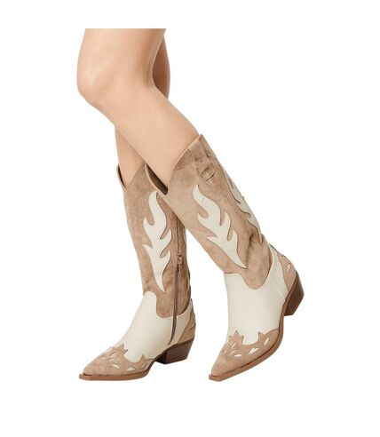 Bottes de cowboy kirrily femme taupe Dorothy Perkins