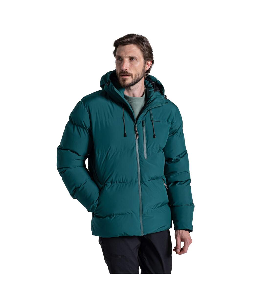 Mens Mardale Waterproof Hooded Jacket Dark Viridian Craghoppers-2