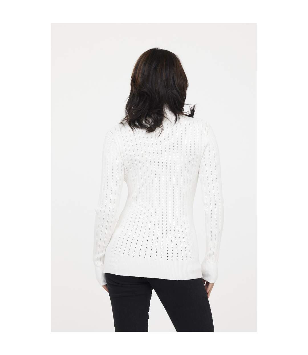 Pull manches longues viscose slim COSPIA-3
