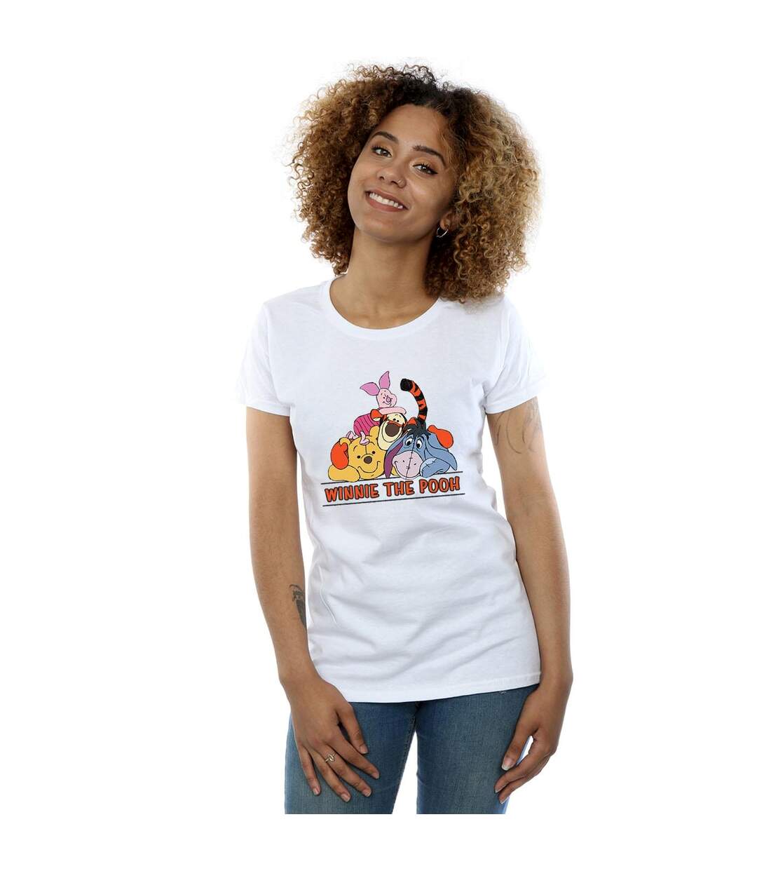 Disney T-shirt en coton de groupe Winnie The Pooh Femme/Femme (Blanc) - UTBI44840-2