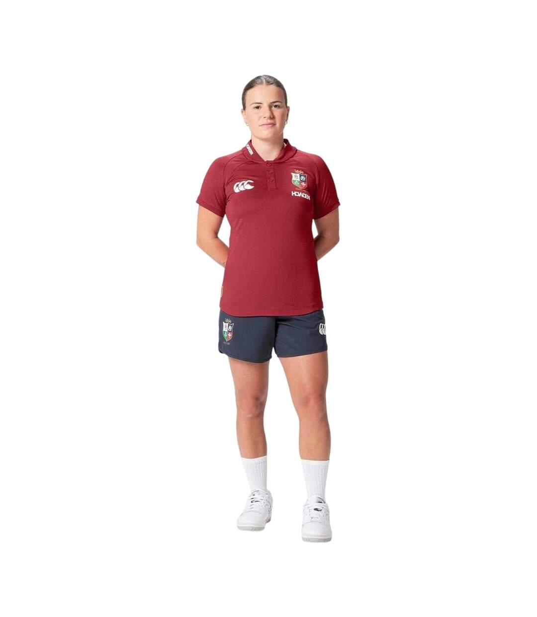 Polo Motif/style British & Irish Lions Femme Rouge Écarlate Canterbury-1