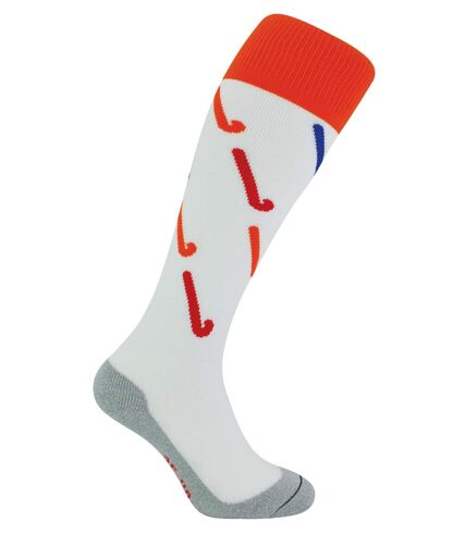 1 Pack Adults Knee High Hockey Socks with Hockey Stick Designs