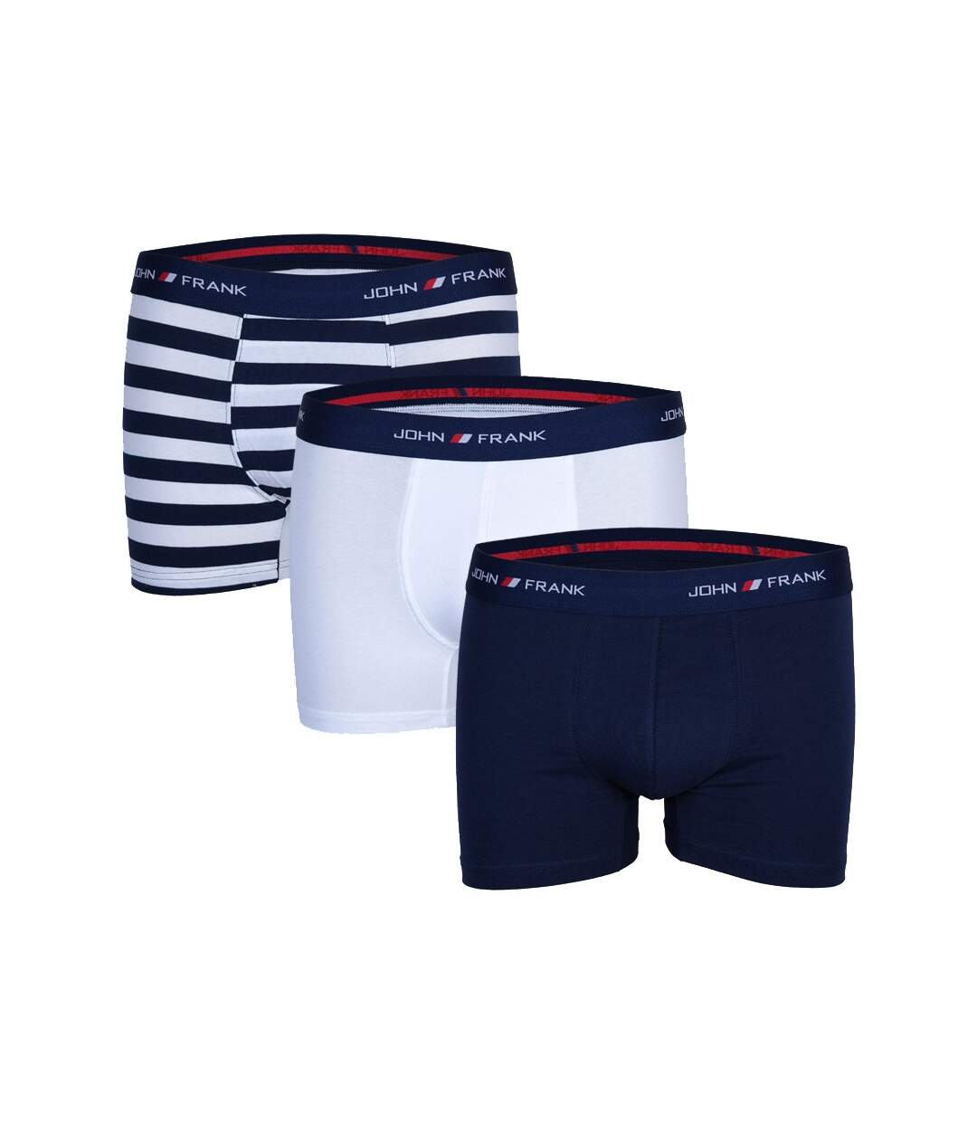 Boxer Homme JOHN FRANK Confort et Qualité en Coton Premium Pack de 3 Boxers JF3B03