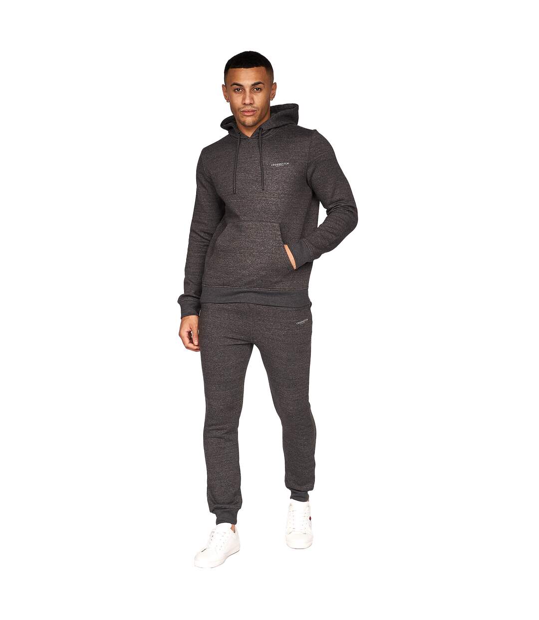 Sweats À Capuche Traymax Homme Rouge Charbon Crosshatch-1