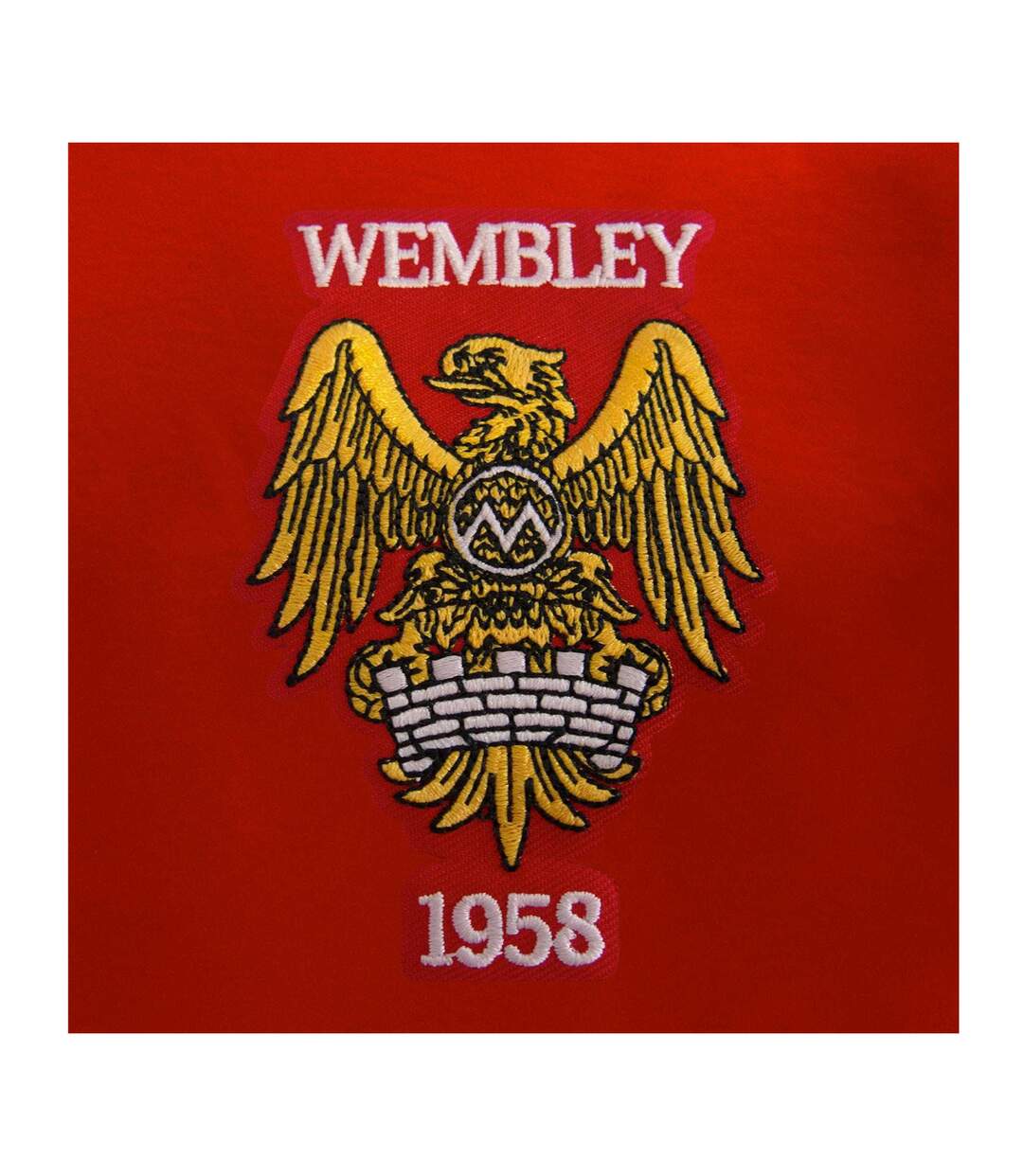 Mens United Wembley 1958 Crest T-shirt Red Fan Originals-2