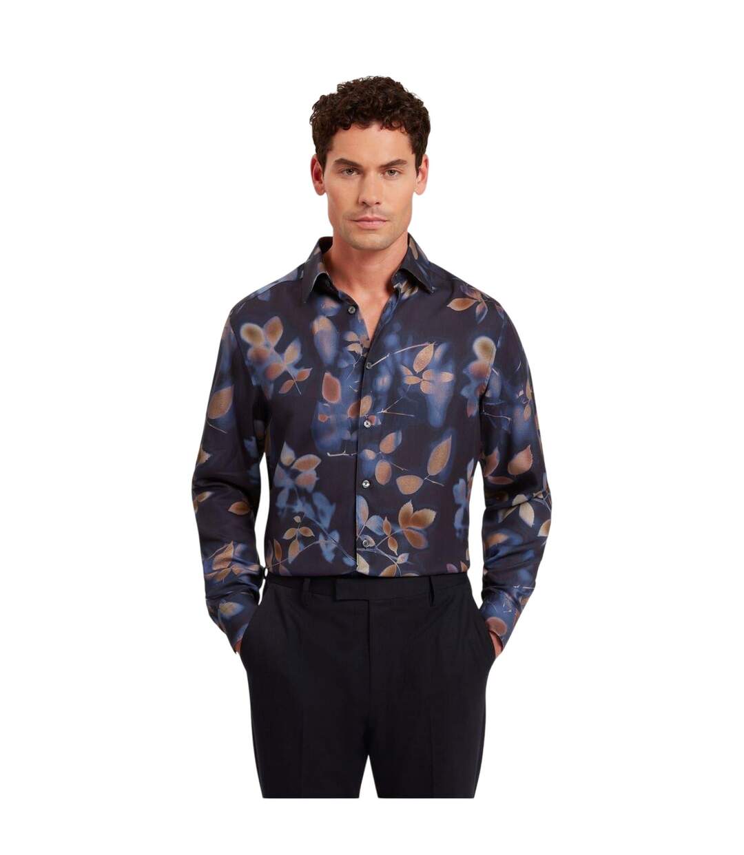 Chemise Motif/style Imprimé Feuille Homme Bleu Marine Ted Baker-4