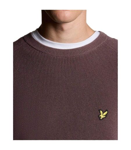 Mens Ribbed Raglan Jumper Espresso Lyle & Scott