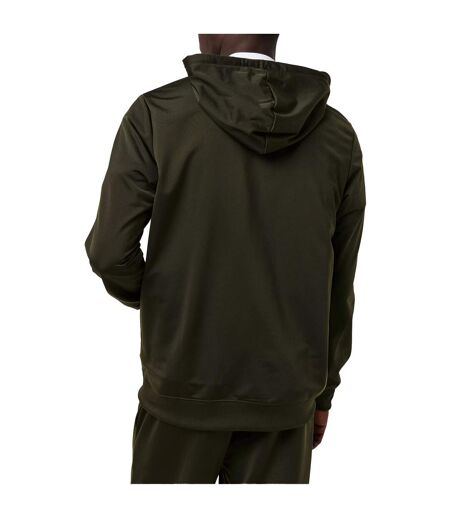Mens Hooded Long-sleeved Tracksuit Set Khaki Green Puma