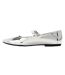 Womens/ladies Alisah Mirrored Ballet Flats Silver Steve Madden-2