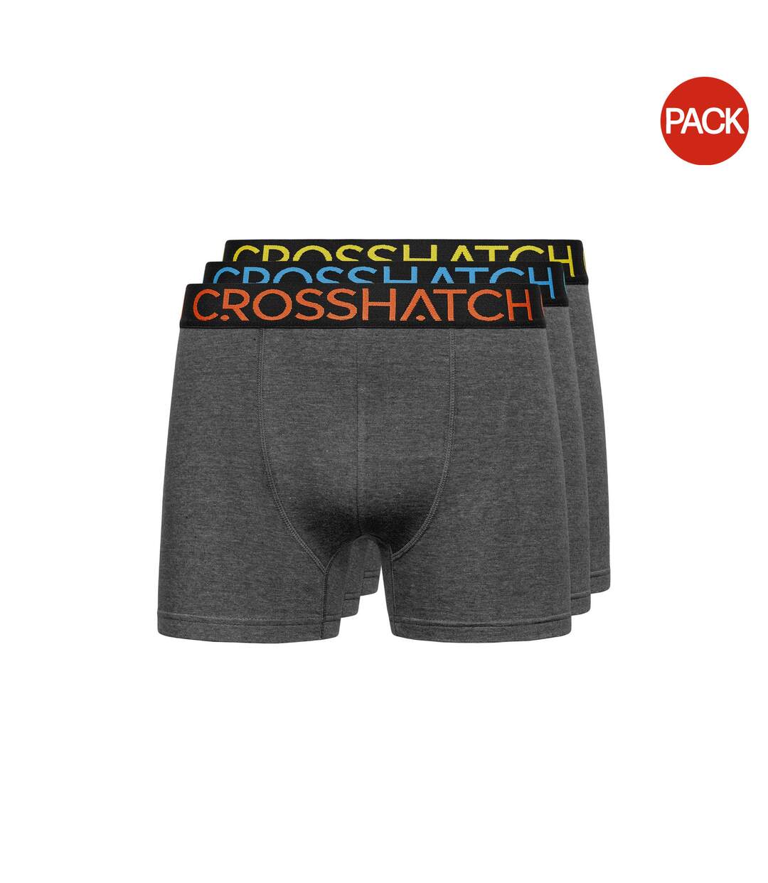 Pack Of 3  Mens Chasma Boxer Shorts  Charcoal Crosshatch-1