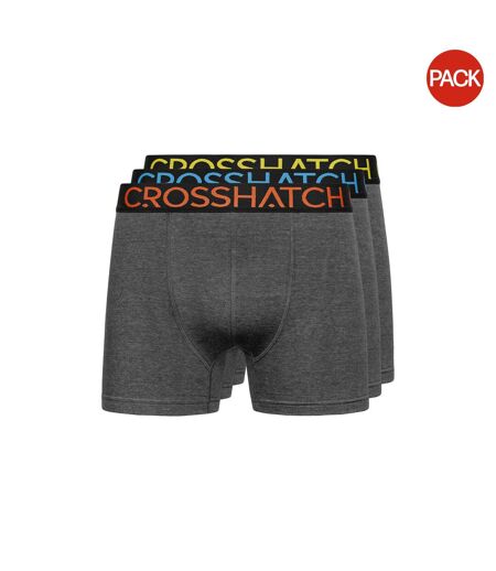 Pack Of 3  Mens Chasma Boxer Shorts  Charcoal Crosshatch