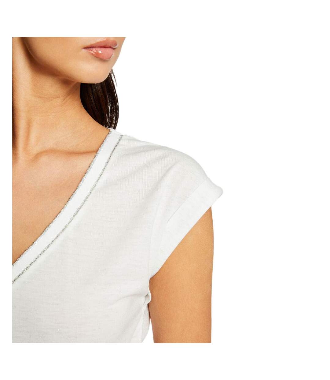 T-Shirt blanc femme morgan fantaisie-3