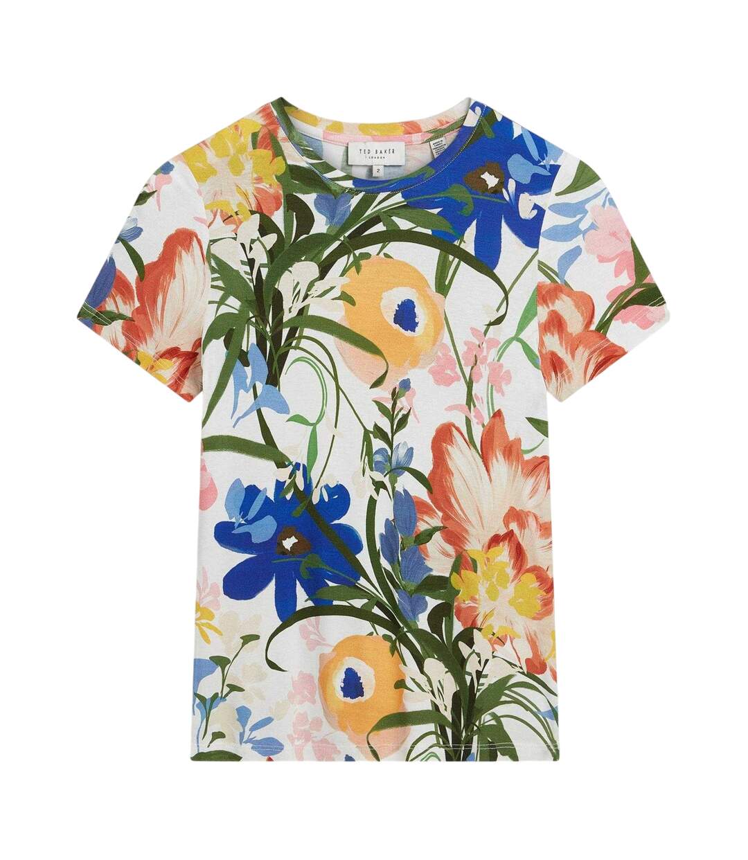 Womens/ladies Cotton T-shirt White Ted Baker-2