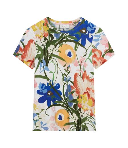 Womens/ladies Cotton T-shirt White Ted Baker