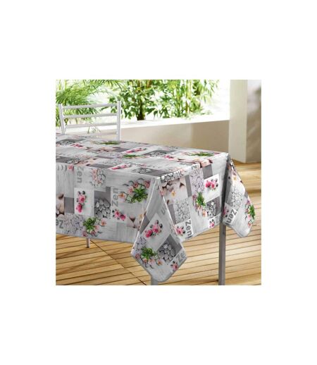 Nappe Toile Cirée Meditazen 140x300cm Gris